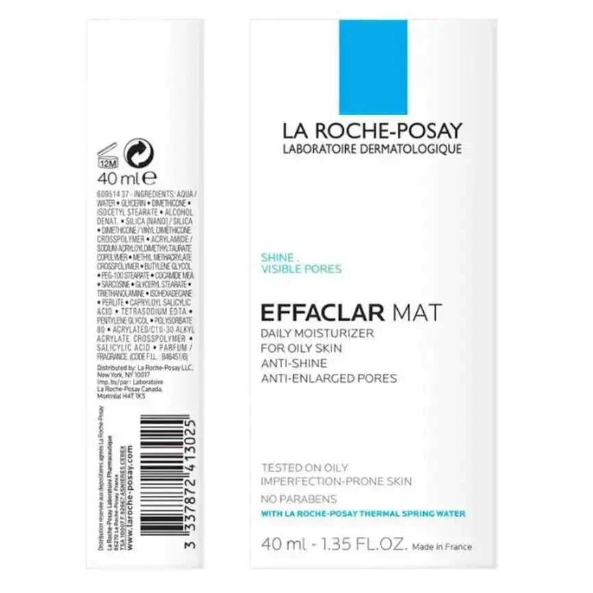 La Roche-Posay Effaclar Mat Face Moisturizer,Oil-Free Anti-Shine Cream