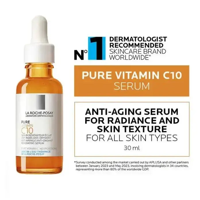 La Roche-Posay Pure Vitamin C Face Serum with Neurosensine 1oz