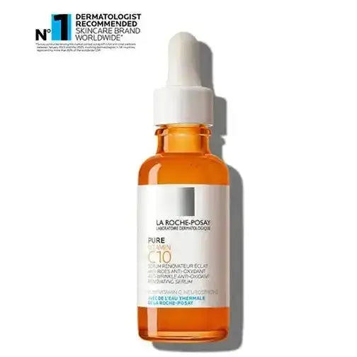 La Roche-Posay Pure Vitamin C Face Serum with Hyaluronic Acid & Salicylic Acid, Anti Aging Face Serum for Wrinkles & Uneven Skin Texture to Visibly. - D Skincare